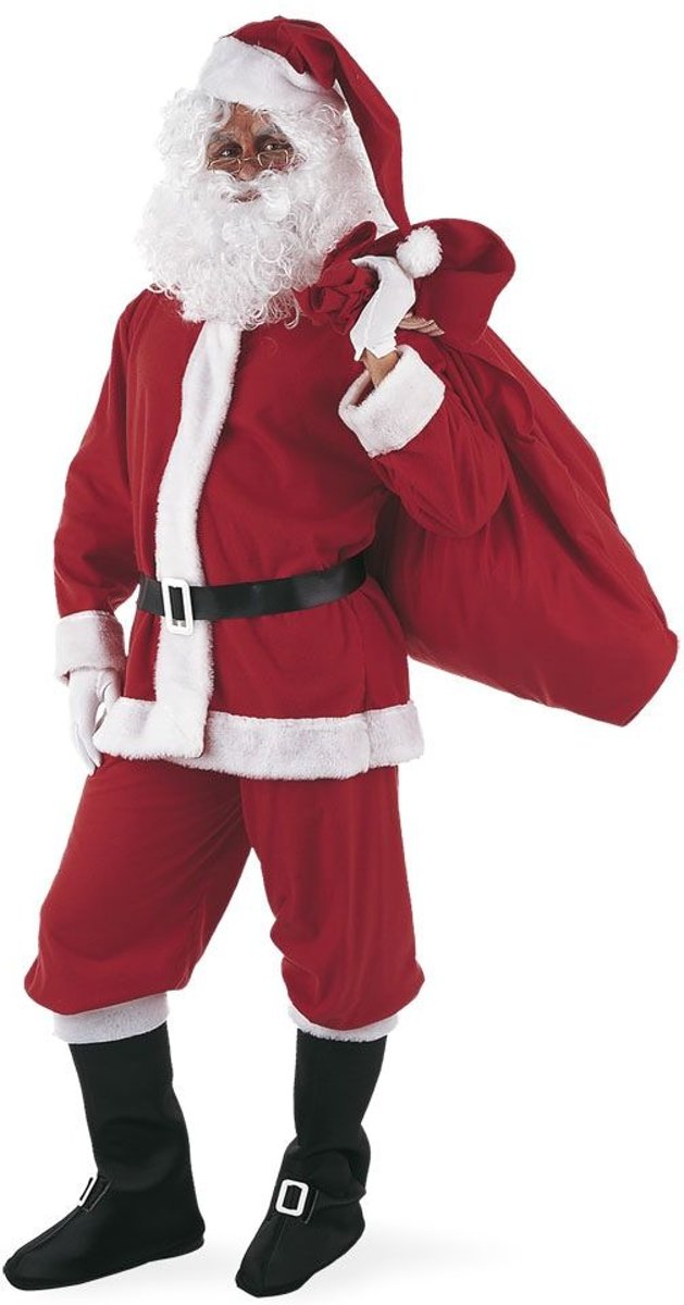 Kerst & Oud & Nieuw Kostuum | Vadertje Kerstmis Santa Claus | Man | Maat 52 | Kerst | Verkleedkleding